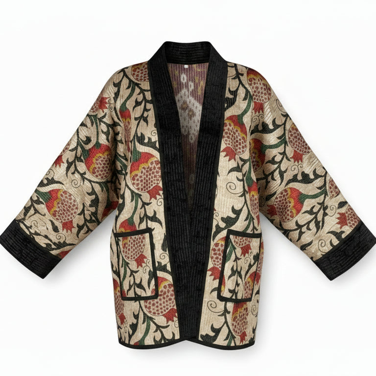 Pomegranate Legacy: Uzbek Chapan with National Motifs